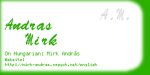 andras mirk business card
